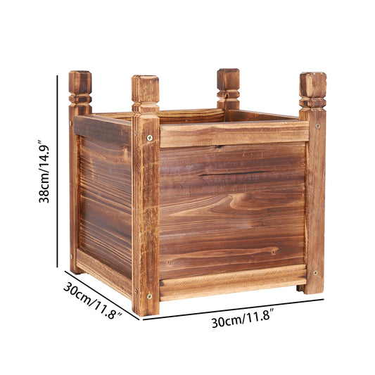 Wooden Raised Flower Bed Planter For Indoor And Outdoor Use