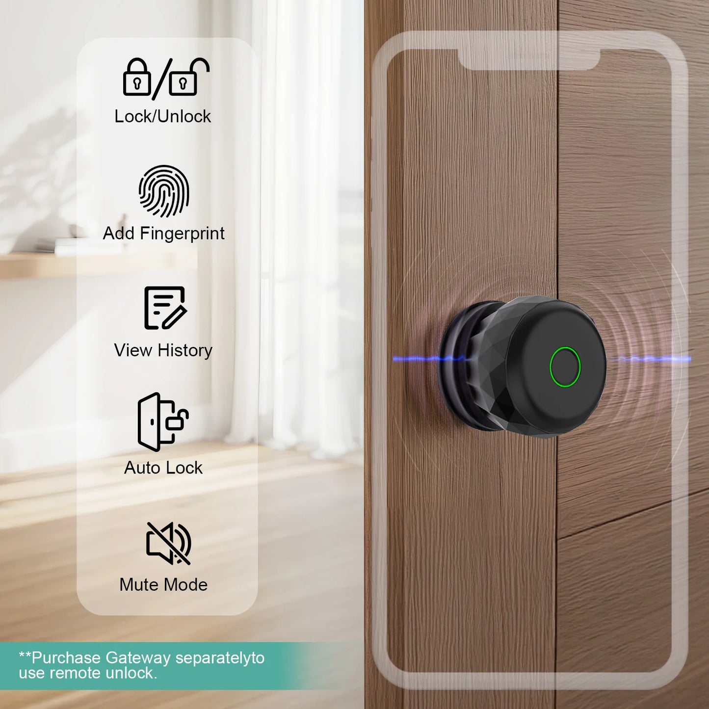 Smart Biometric Fingerprint Door Lock With App Control