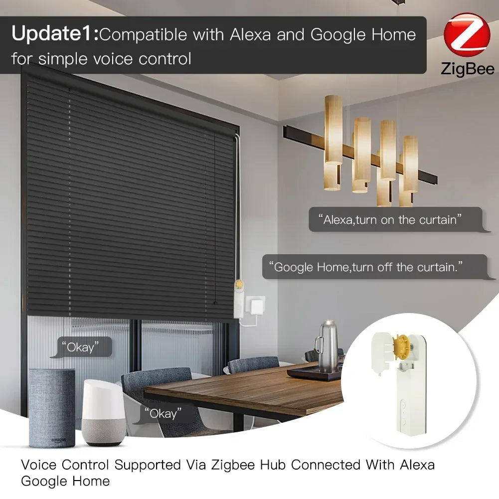 MOES ZigBee Smart Motorized Roller Blinds Hub Alexa Google Home