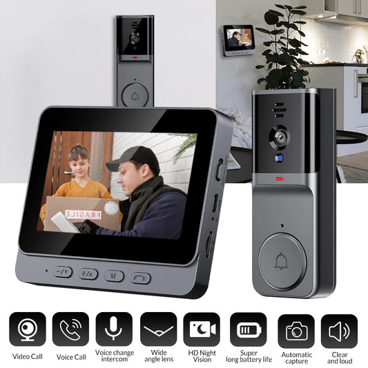 Smart Video Intercom With Night Vision And Two Way Audio Camera Surveillance