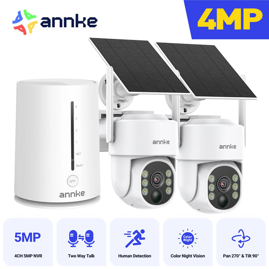 ANNKE 4MP Wireless Security Camera System 4 Channel NVR IP65