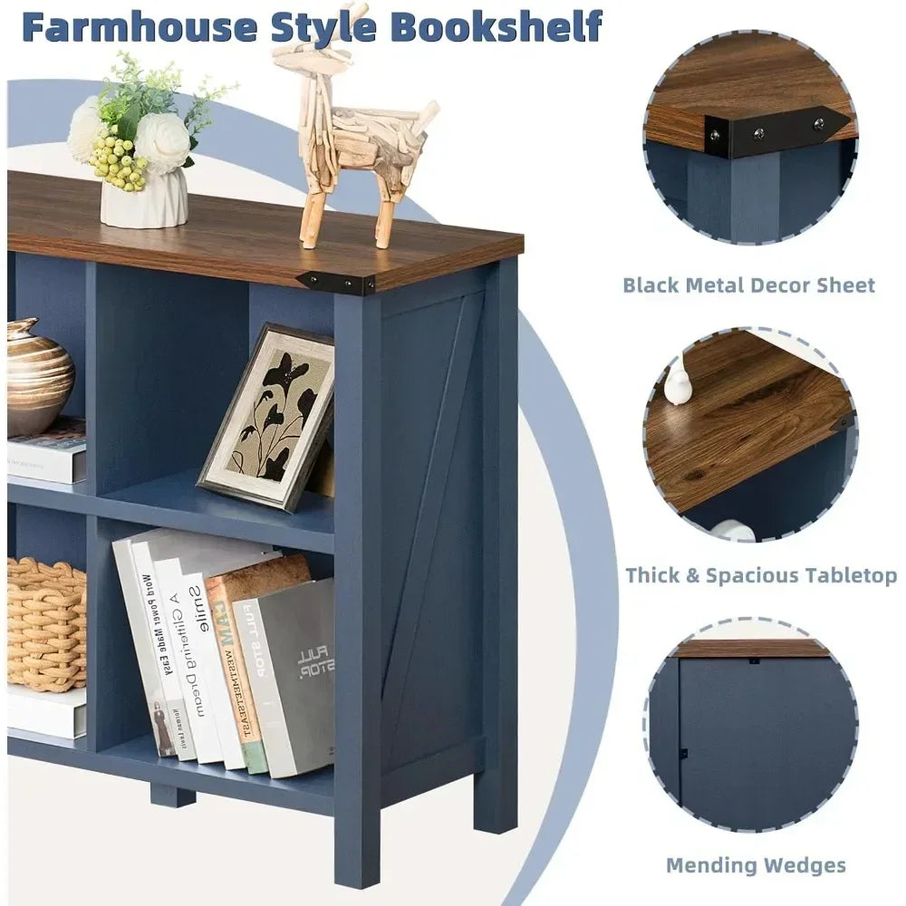 Rustic Wooden Shelf Console for Hallway and Living Room