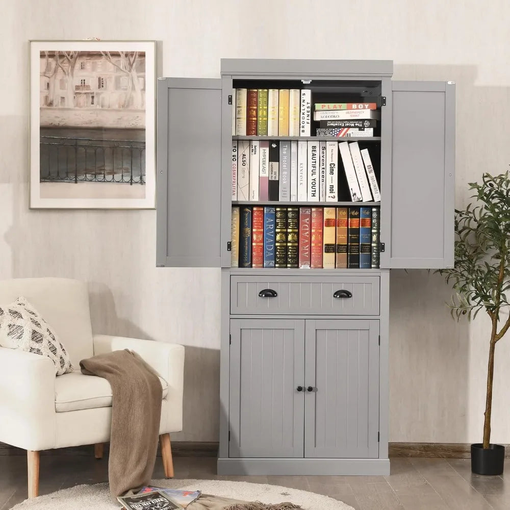 RBXC Pantry Cabinet With Adjustable Shelves And Drawer