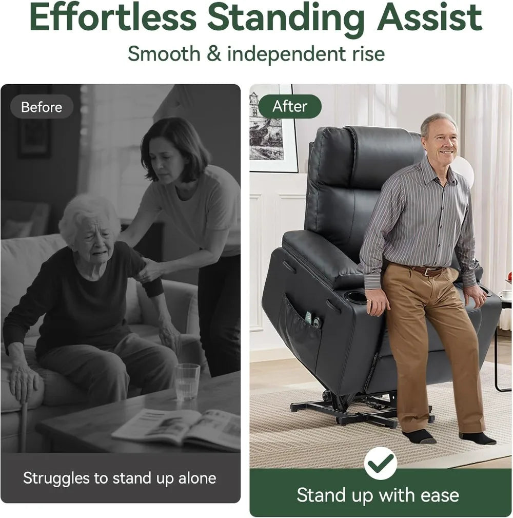 Electric Power Lift Recliner Chair With Heat And Massage