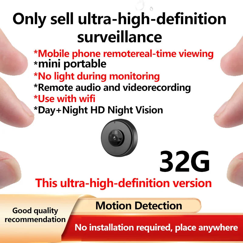 Q Brand Ultra HD Small Camera Wireless Monitor Home Wifi