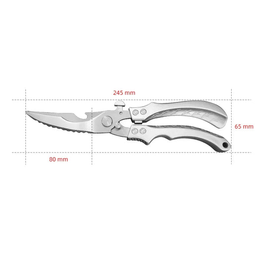 Stainless Steel Chicken Bone Scissors Kitchen Shears All Purpose Poultry
