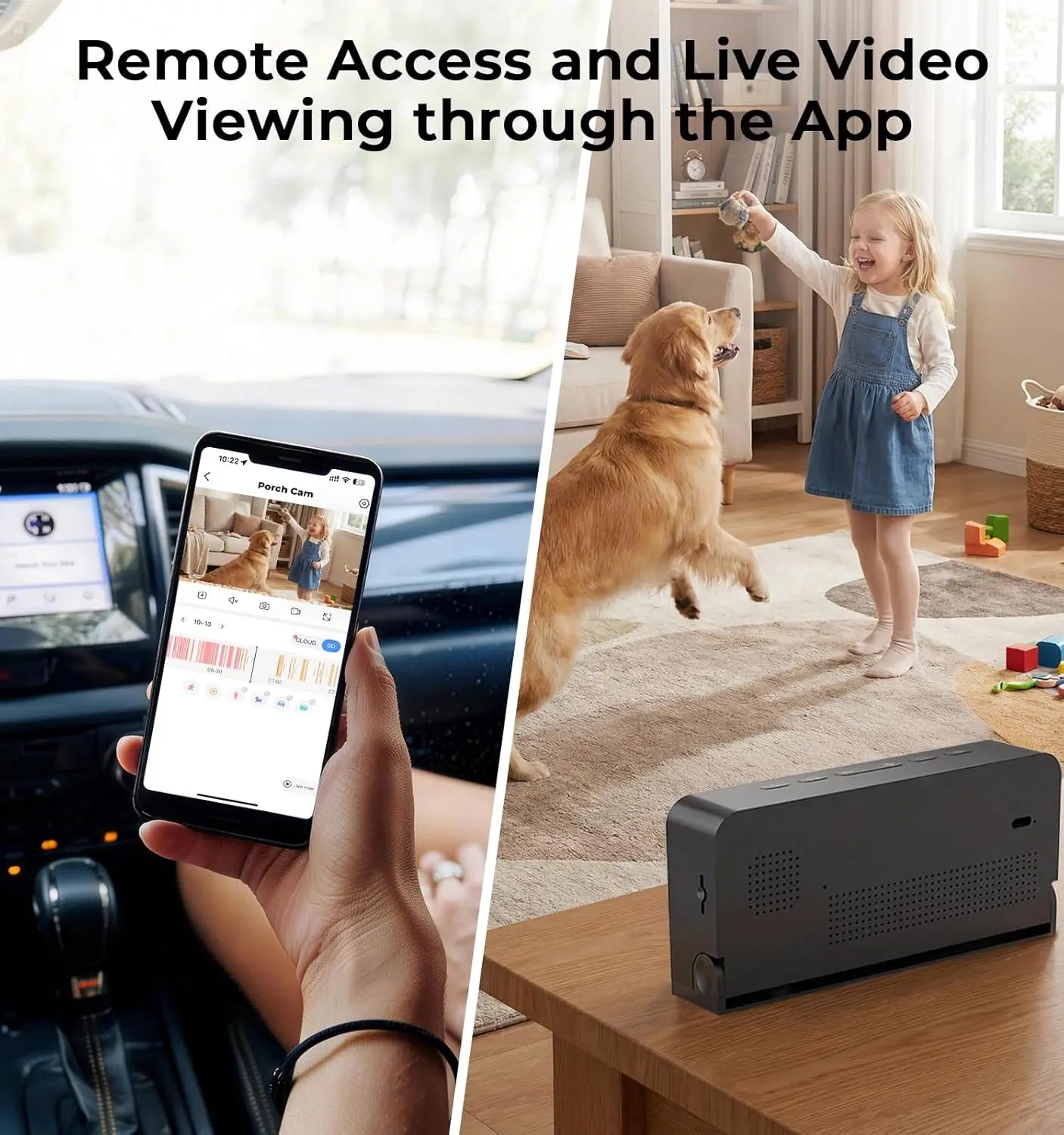 WESECUU 2K Smart Clock Camera Indoor WiFi Nanny Camera