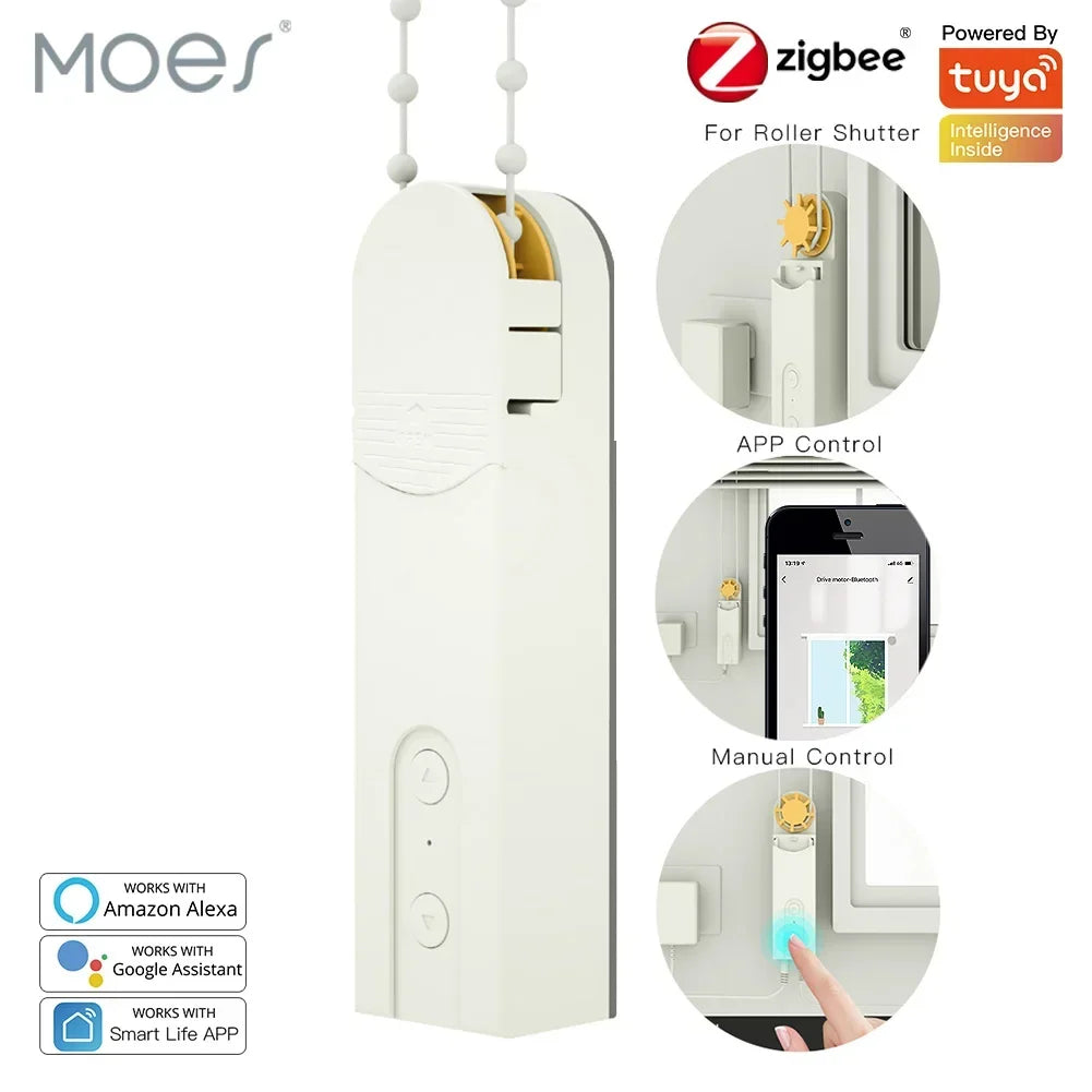 MOES ZigBee Smart Motorized Roller Blinds Hub Alexa Google Home