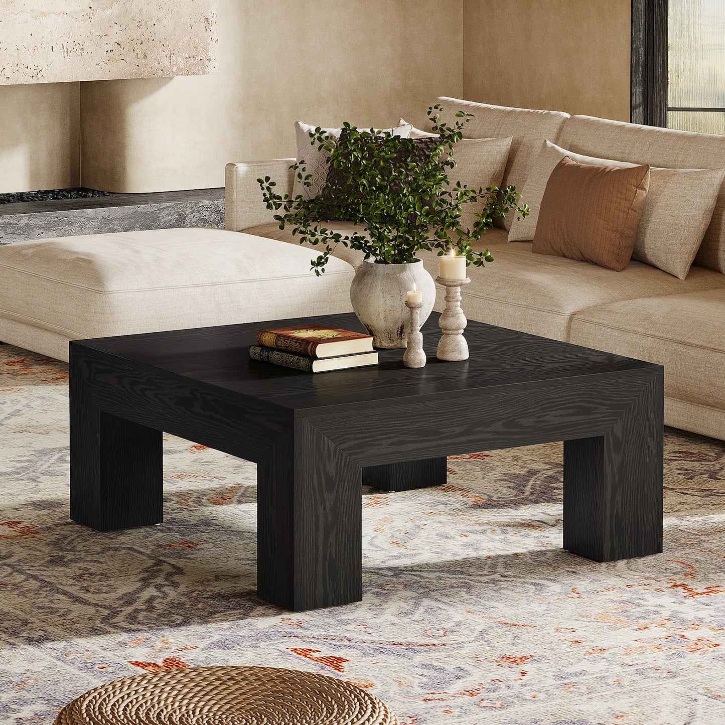 Tribesigns Coffee Table For Living Room With Sturdy Wooden Legs