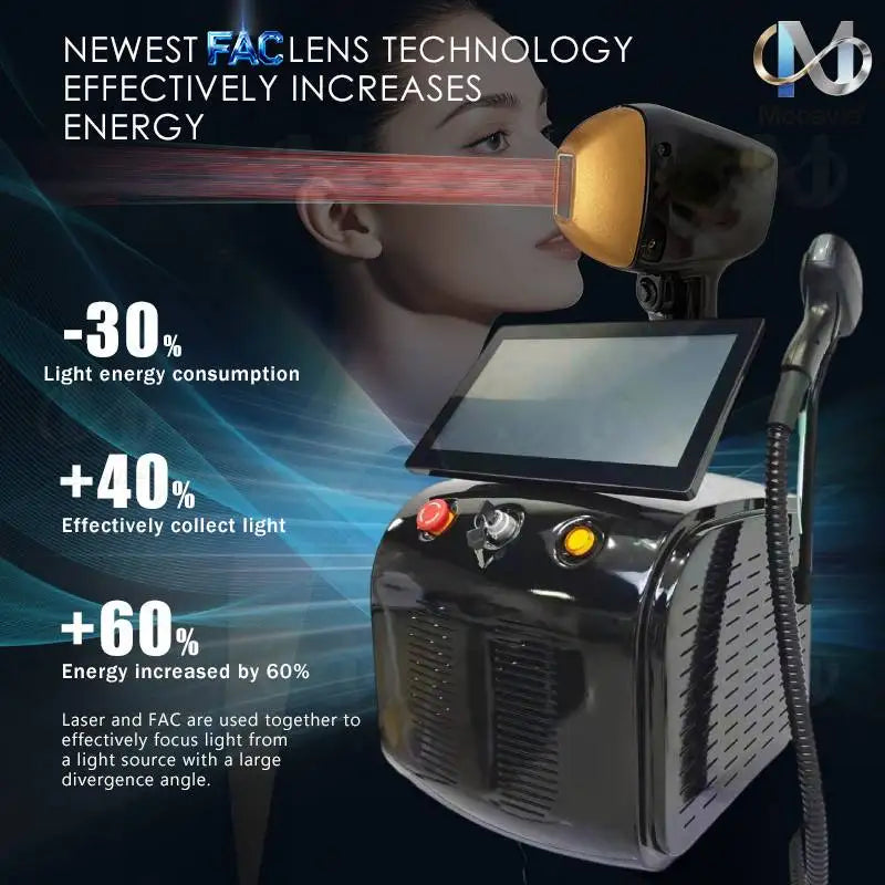 Emsnova 808nm Diode Laser Hair Removal Machine Four Wavelengths Ice Cooling