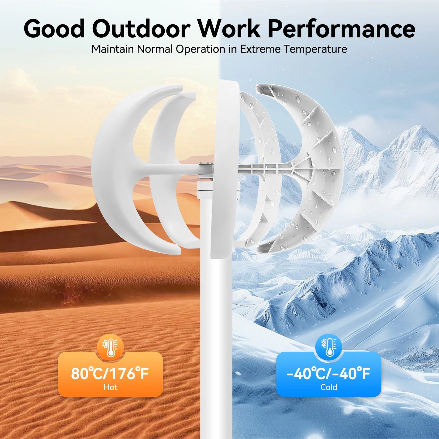 600W 24V Vertical Axis Wind Turbine Generator for Off Grid