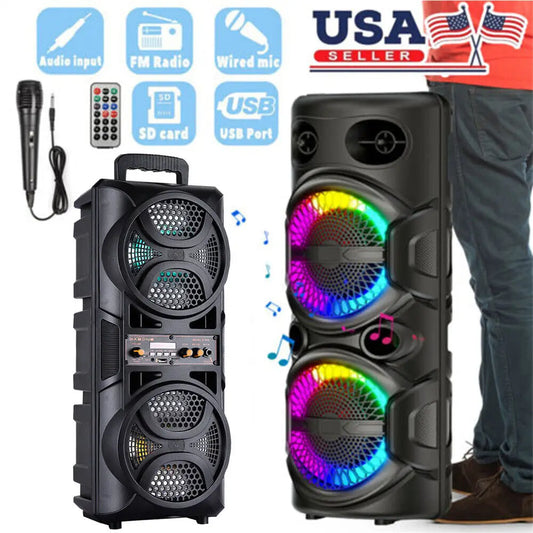 CURUK 3000W Portable Bluetooth Speaker Subwoofer Bass System