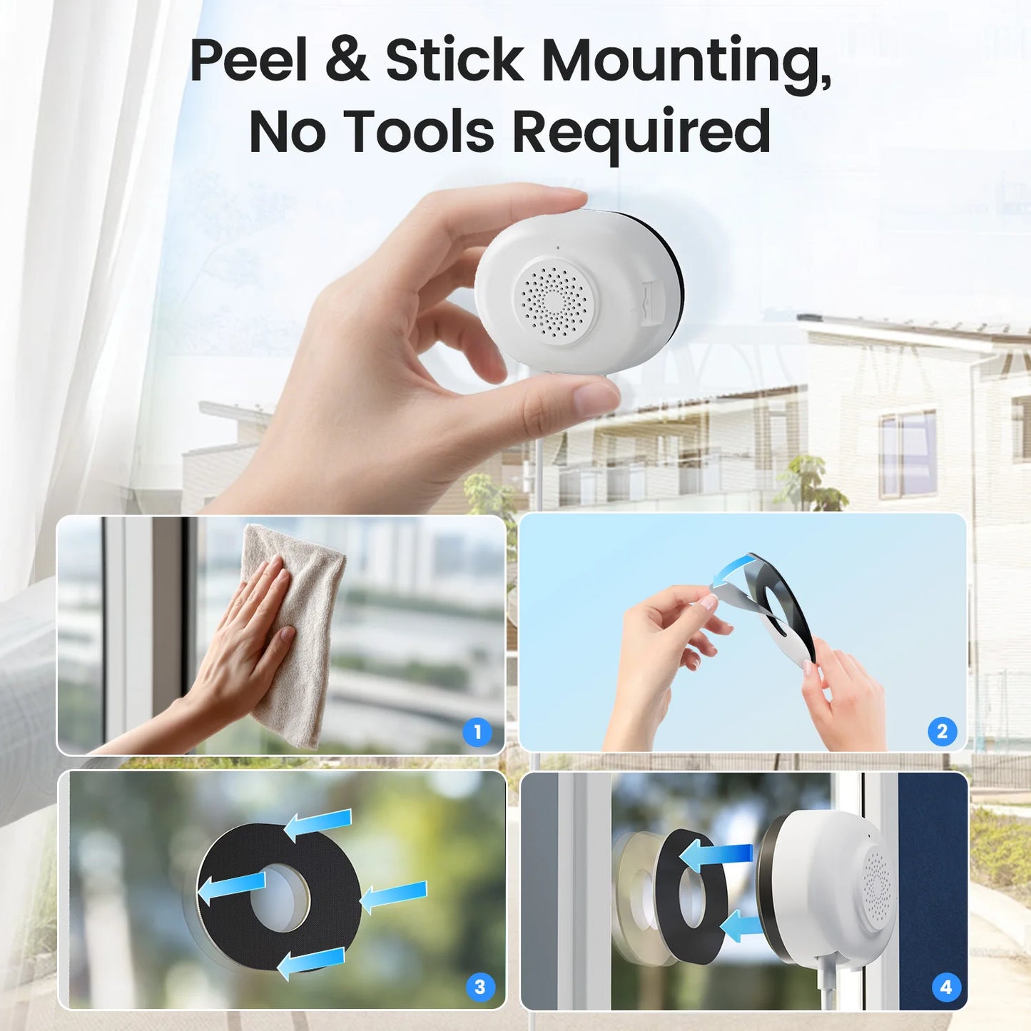 ZOSI C680 3MP Window Security Camera Night Vision 2K WiFi