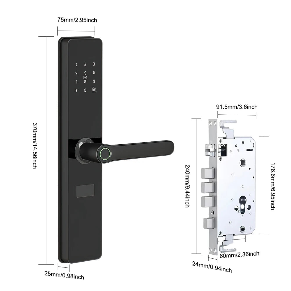 TTLock Smart Door Lock With App Biometric RFID Card