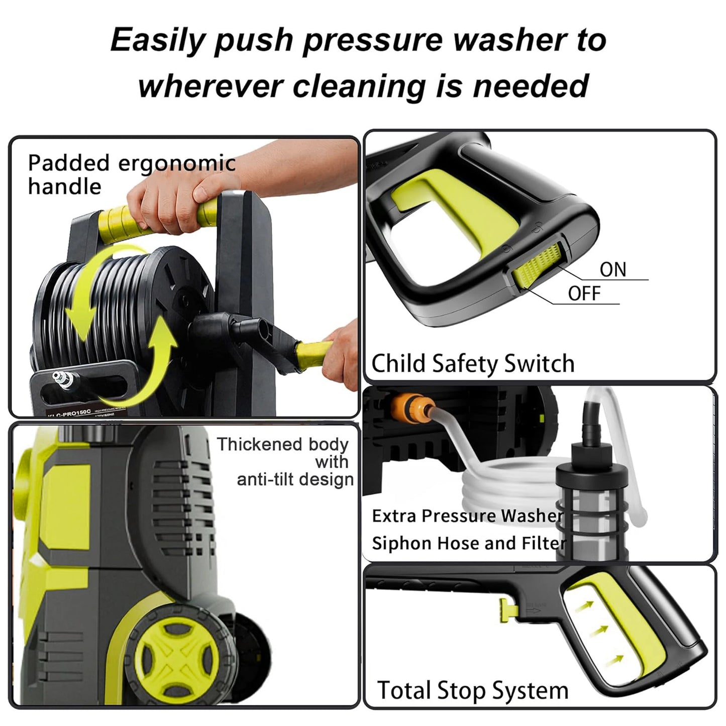FF FOTING 5000 PSI Pressure Washer With Touch Screen