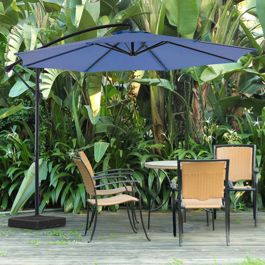 JHK 10ft Outdoor Cantilever Patio Umbrella With Tilt